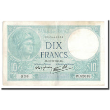 Frankreich, 10 Francs, Minerve, 1940, 1940-12-12, SS, Fayette:7.24, KM:84