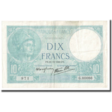 Francja, 10 Francs, Minerve, 1940, 1940-11-21, EF(40-45), Fayette:7.21, KM:84