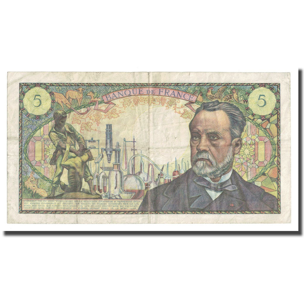 Francia, 5 Francs, Pasteur, 1966, 1966-07-07, BC, Fayette:61.2, KM:146a