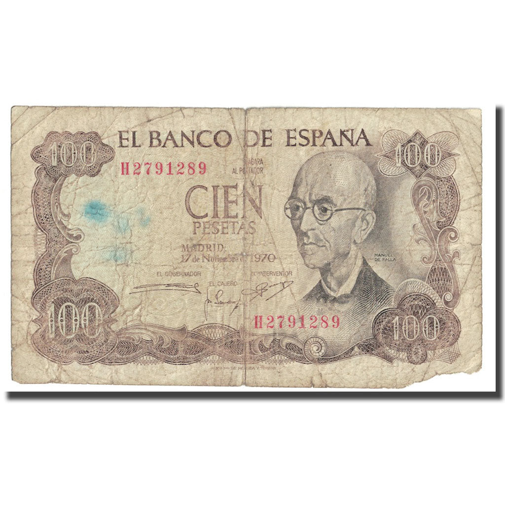Geldschein, Spanien, 100 Pesetas, 1970, 1970-11-17, KM:152a, GE