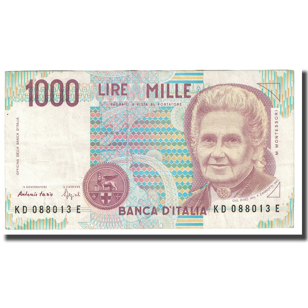 Billet, Italie, 1000 Lire, 1990, 1990-10-03, KM:114b, B+