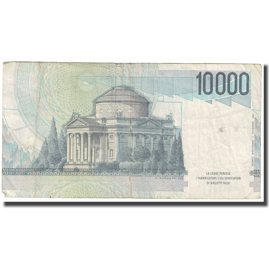 Billet, Italie, 10,000 Lire, 1984, 1984-09-03, KM:112d, B+