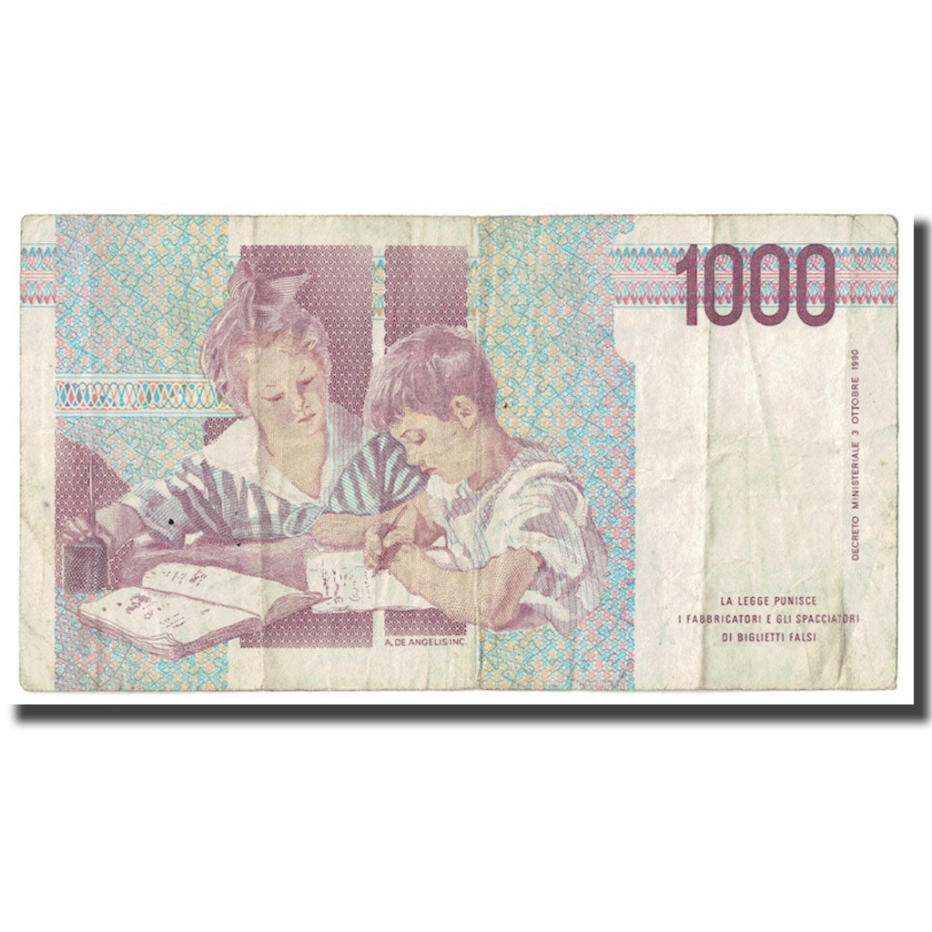 Biljet, Italië, 1000 Lire, 1990, 1990-10-03, KM:114c, B