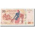Banknot, Tunisia, 20 Dinars, 2011, 2011-03-20, KM:93, VG(8-10)
