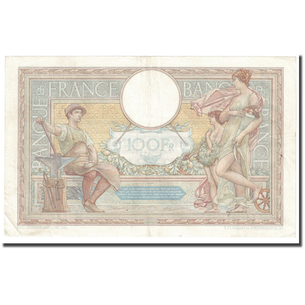 Francia, 100 Francs, Luc Olivier Merson, 1935, 1935-05-09, BC+, Fayette:24.14