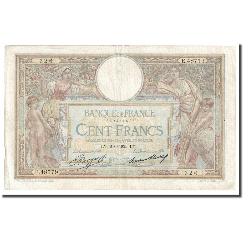 Francia, 100 Francs, Luc Olivier Merson, 1935, 1935-06-06, RC+, Fayette:24.14