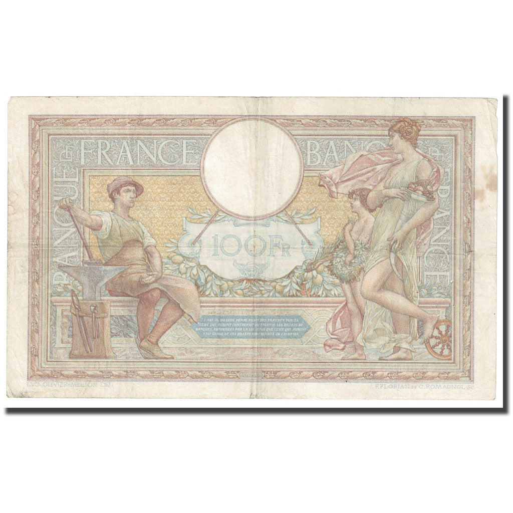 France, 100 Francs, Luc Olivier Merson, 1936, 1936-02-13, F(12-15)