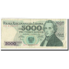 Nota, Polónia, 5000 Zlotych, 1982, 1982-06-01, KM:150a, F(12-15)