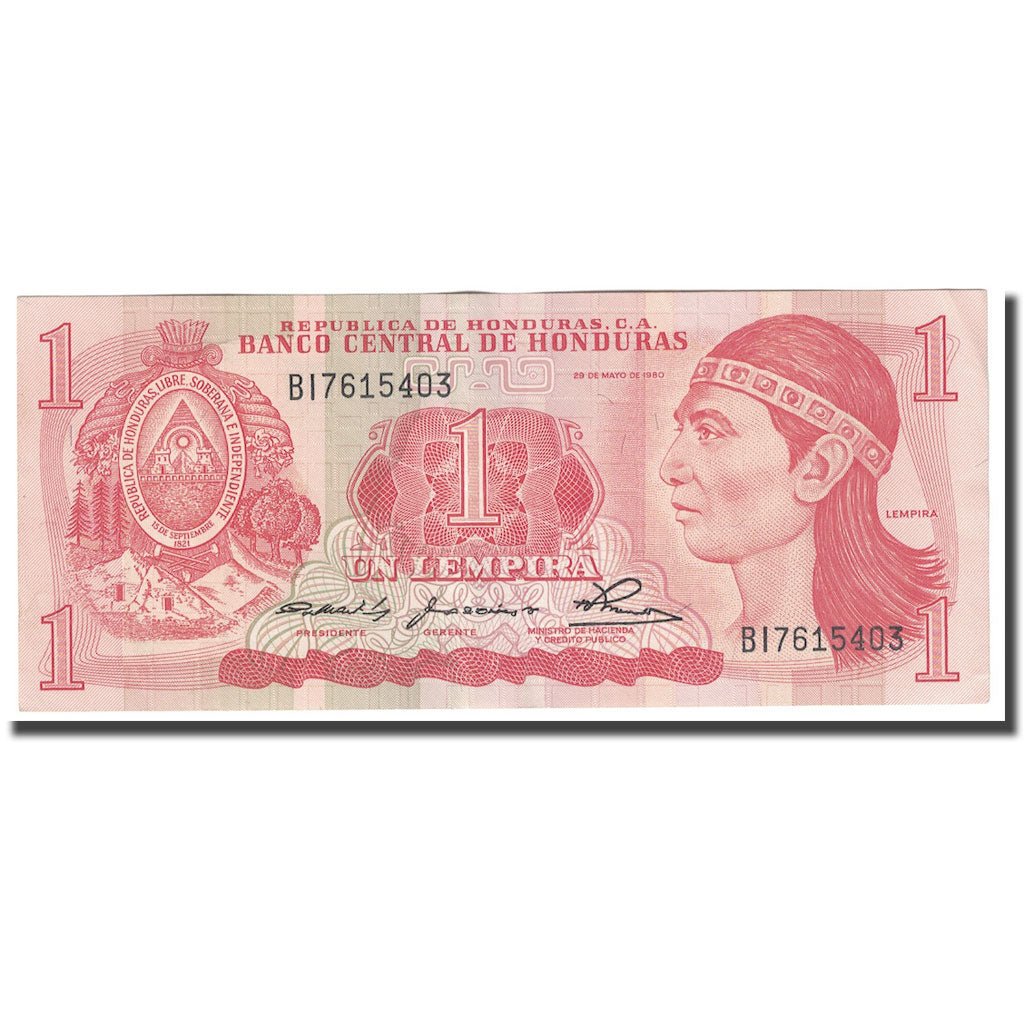Billet, Honduras, 1 Lempira, 1980, 1980-05-29, KM:68a, SUP