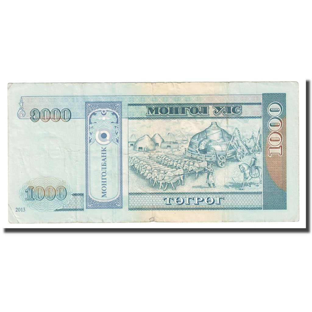 Banconote, Mongolia, 1000 Tugrik, 2013, B