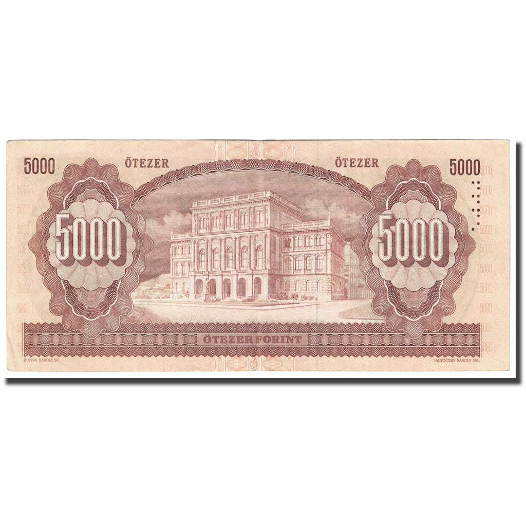Geldschein, Ungarn, 5000 Forint, 1990, 1990-07-31, KM:177a, SS