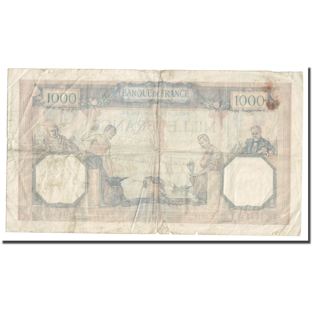Francia, 1000 Francs, Cérès et Mercure, 1939, 1939-01-26, B, Fayette:38.33