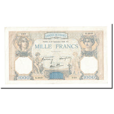France, 1000 Francs, Cérès et Mercure, 1938, 1938-09-22, TB, Fayette:38.27