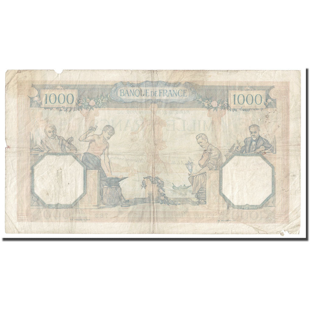 France, 1000 Francs, Cérès et Mercure, 1939, 1939-09-21, B, Fayette:38.37