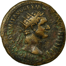 Münze, Domitia, Dupondius, Roma, SS+, Kupfer, Cohen:657