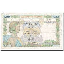 Francia, 500 Francs, La Paix, 1942, 1942-04-09, MB, Fayette:32.34, KM:95b