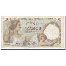 France, 100 Francs, Sully, 1941, 1941-10-30, AB+, Fayette:26.59, KM:94