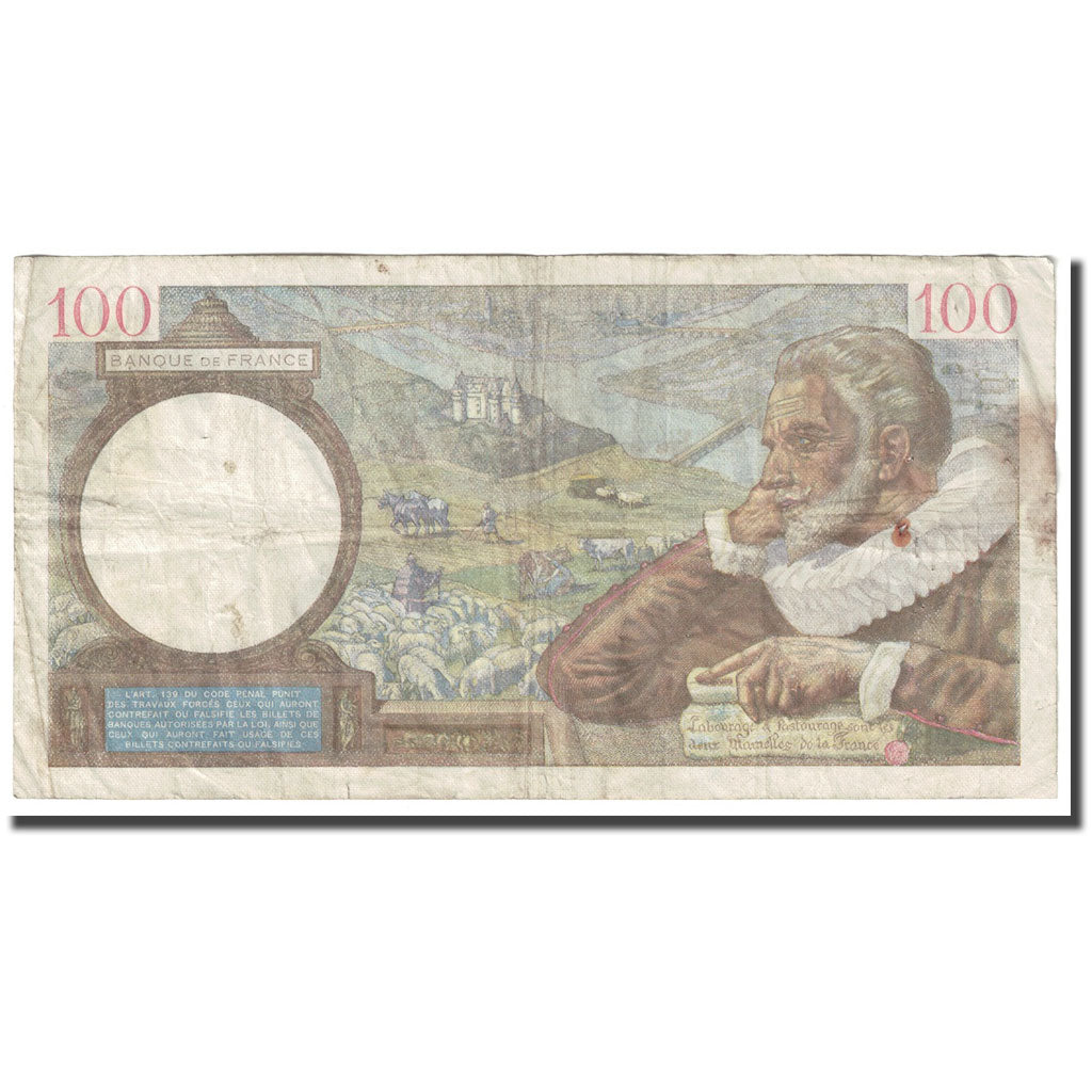 Frankreich, 100 Francs, Sully, 1941, 1941-04-30, GE+, Fayette:26.49, KM:94