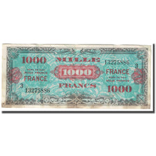 France, 1000 Francs, 1945 Verso France, 1945, 1945-06-04, B+, Fayette:VF27.3