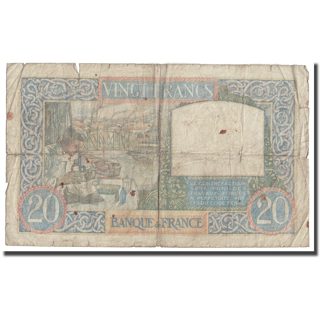 Francia, 20 Francs, Science et Travail, 1940, 1940-12-05, MC, Fayette:12.10