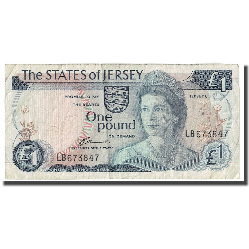 Geldschein, Jersey, 1 Pound, Undated (1976-1988), KM:11a, SGE