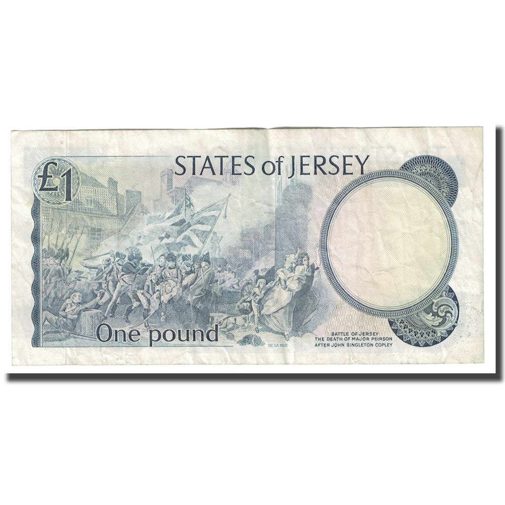 Billet, Jersey, 1 Pound, Undated (1976-1988), KM:11b, B+