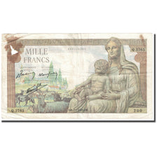France, 1000 Francs, Déesse Déméter, 1943, 1943-01-07, B+, Fayette:40.15