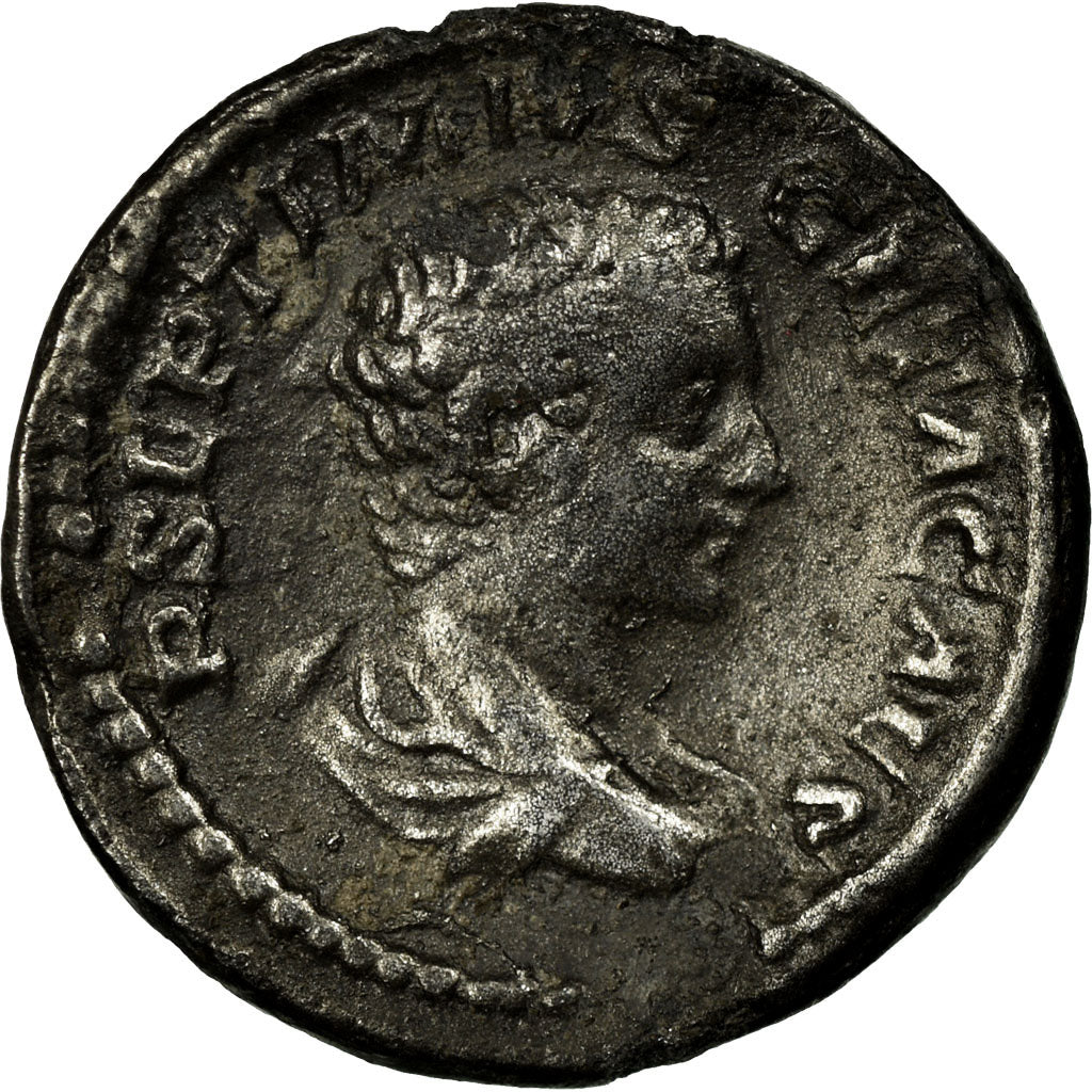 Moneta, Geta, Denarius, EF(40-45), Srebro, RIC:67.