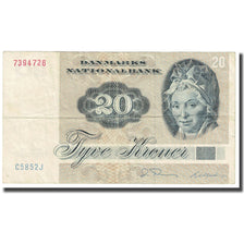 Billet, Danemark, 20 Kroner, 1972, 1936-04-07, KM:49a, TB+