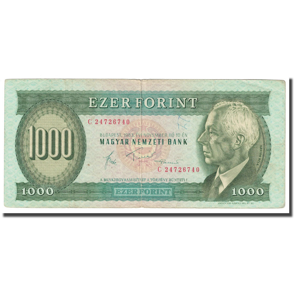 Geldschein, Ungarn, 1000 Forint, 1983, 1983-11-10, KM:173b, SGE+