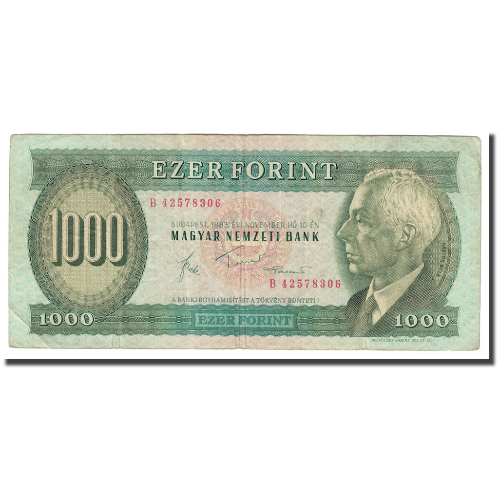 Billet, Hongrie, 1000 Forint, 1983, 1983-11-10, KM:173b, B+