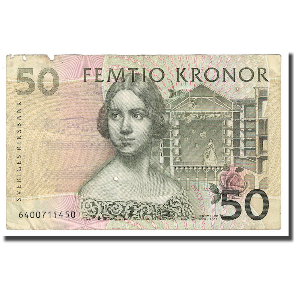 Geldschein, Schweden, 50 Kronor, 2004, KM:64a, SGE