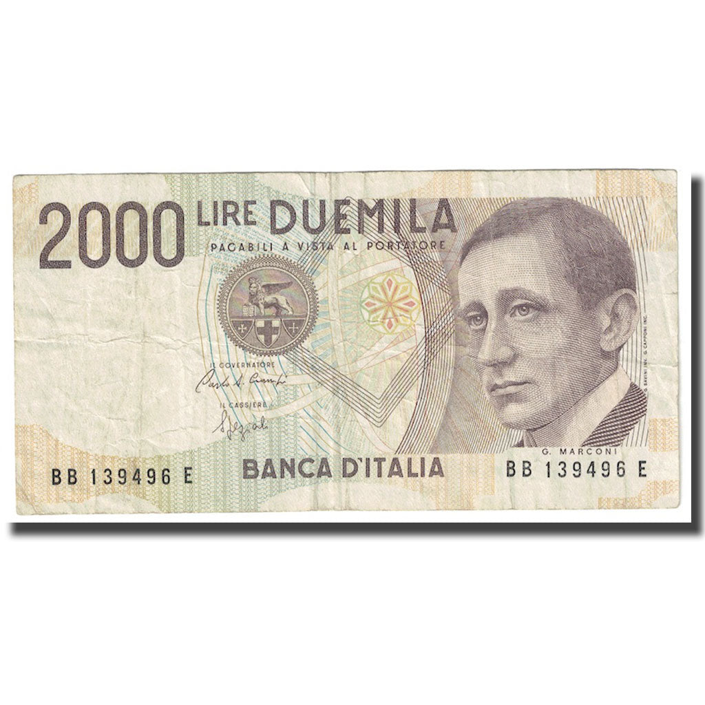 Billet, Italie, 2000 Lire, 1990, 1990-10-03, KM:115, B+
