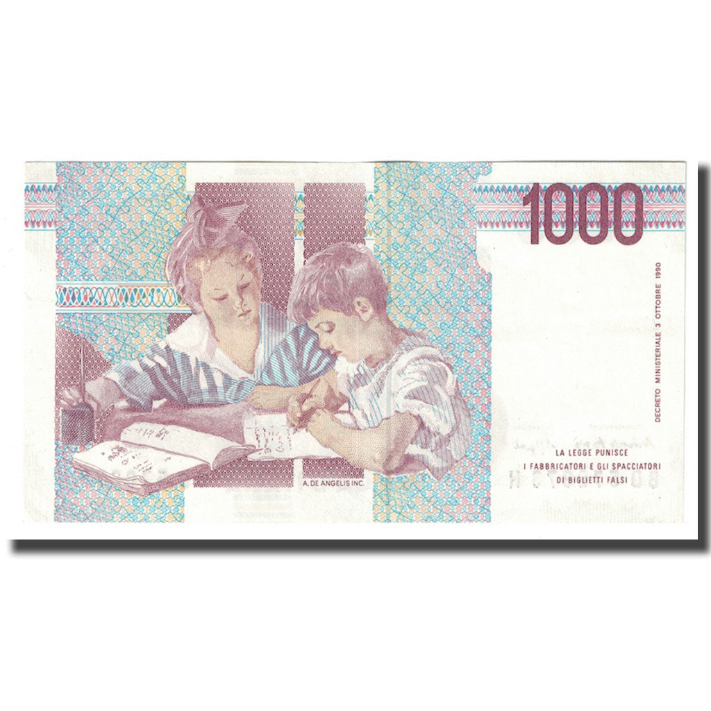 Biljet, Italië, 1000 Lire, 1990, 1990-10-03, KM:114b, SPL