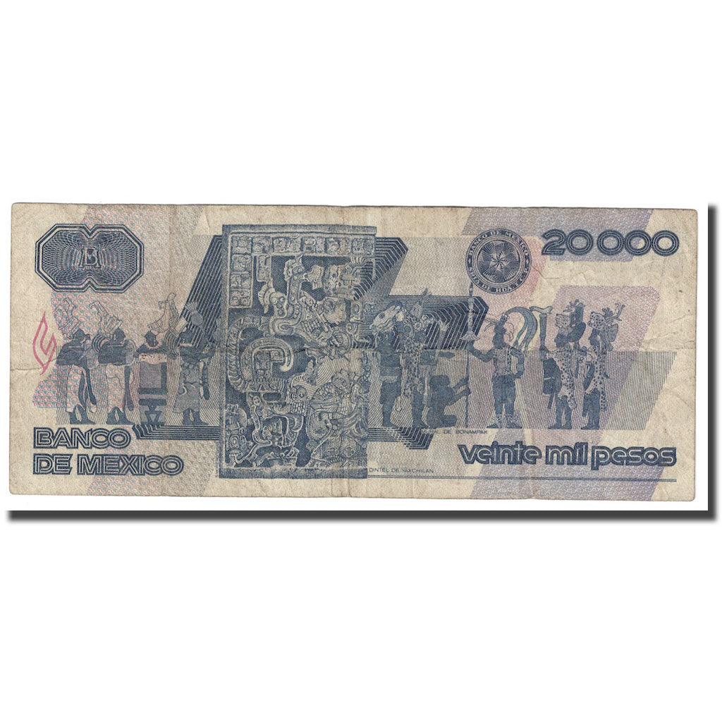 Billet, Mexique, 20,000 Pesos, 1989, 1989-03-28, KM:92b, B