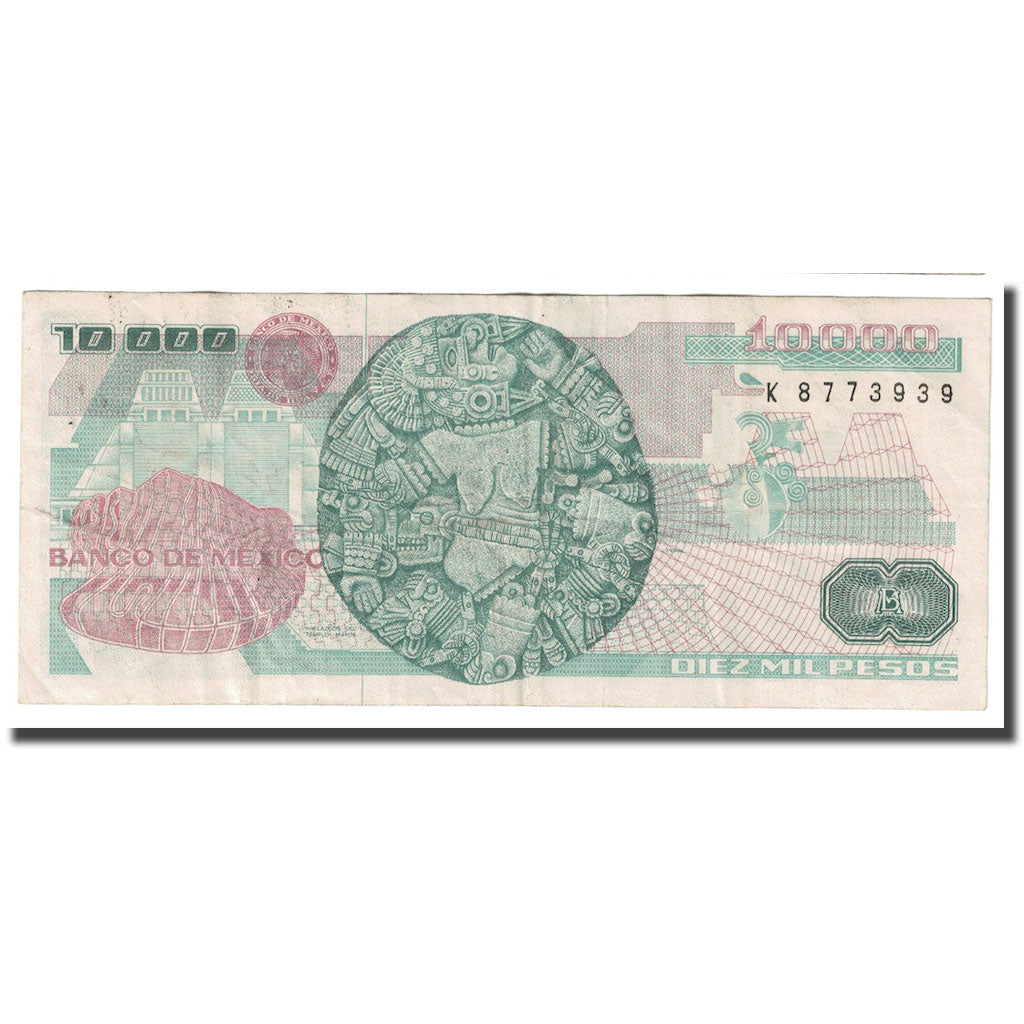 Billet, Mexique, 10,000 Pesos, 1989, 1989-03-28, KM:90c, TTB