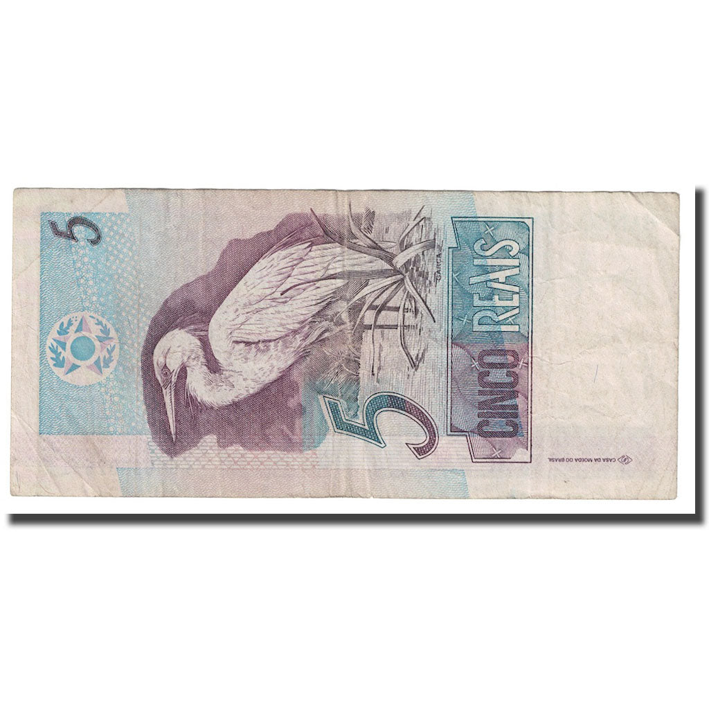 Banknote, Brazil, 5 Reais, Undated (1997- ), KM:244Ae, VF(20-25)