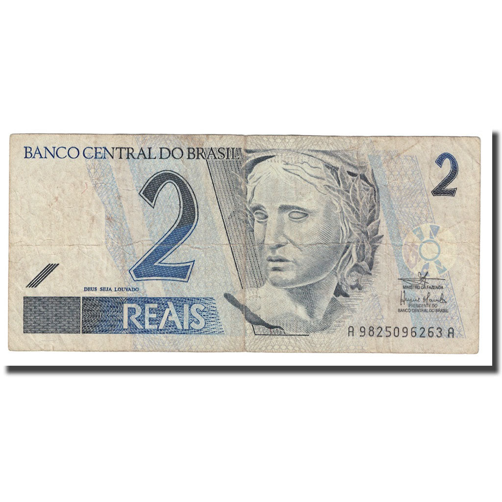 Nota, Brasil, 2 Reais, Undated (2001- ), KM:249a, VG(8-10)