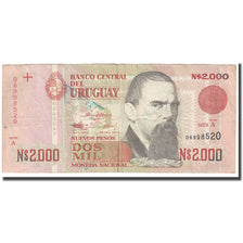 Banknote, Uruguay, 2000 Nuevos Pesos, 1989, KM:68a, VG(8-10)