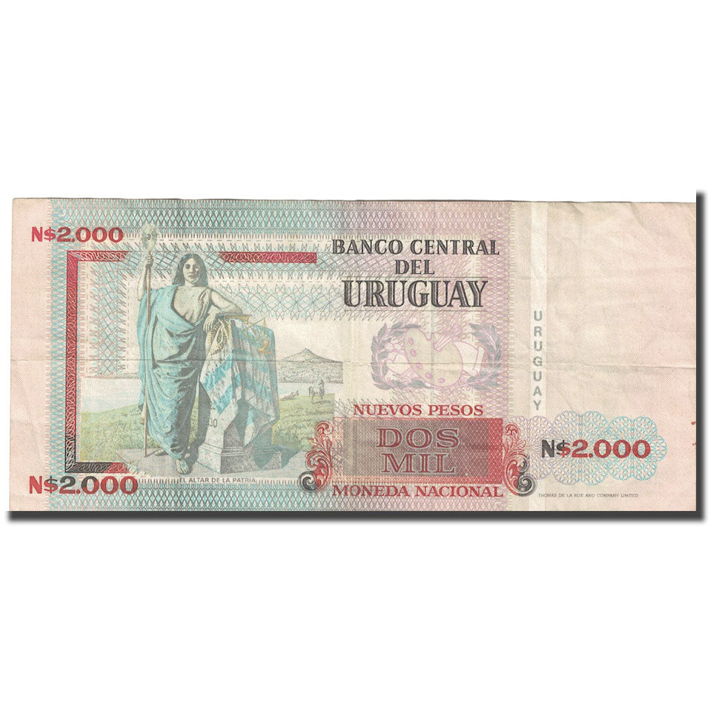 Banconote, Uruguay, 2000 Nuevos Pesos, 1989, KM:68a, MB