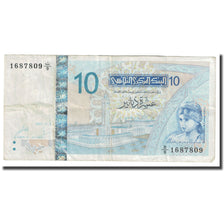 Geldschein, Tunesien, 10 Dinars, 2005, 2005-11-07, KM:90, S