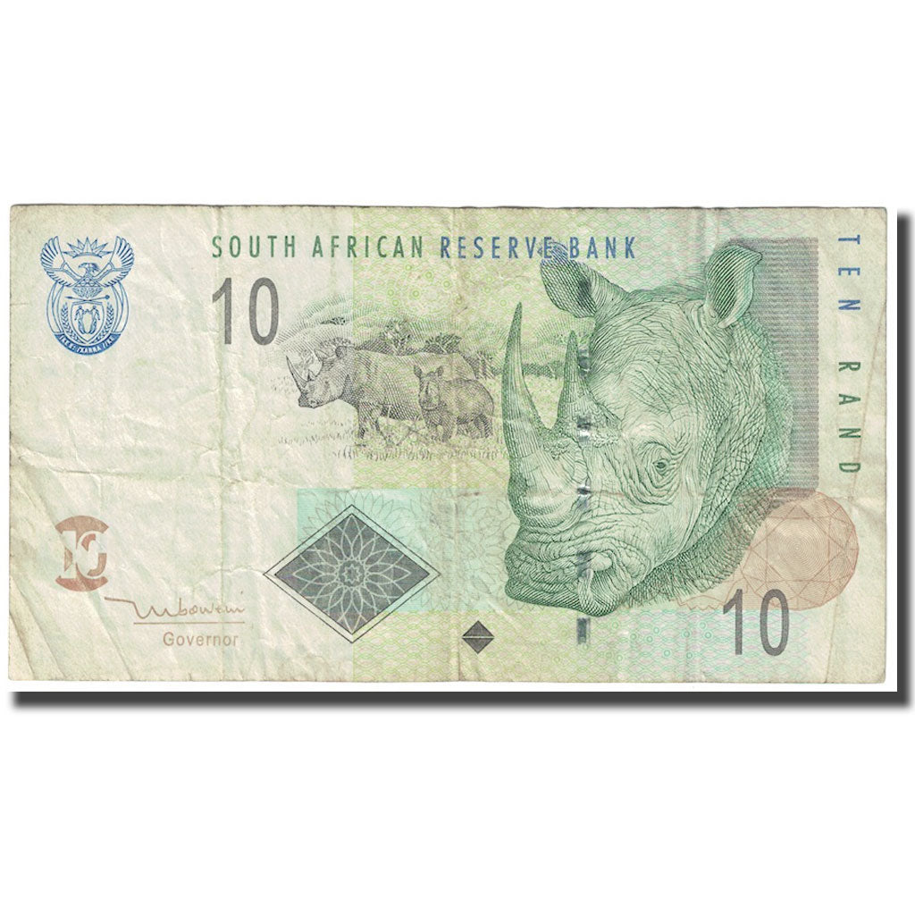 Billet, Afrique du Sud, 10 Rand, Undated (1999), KM:123b, B+