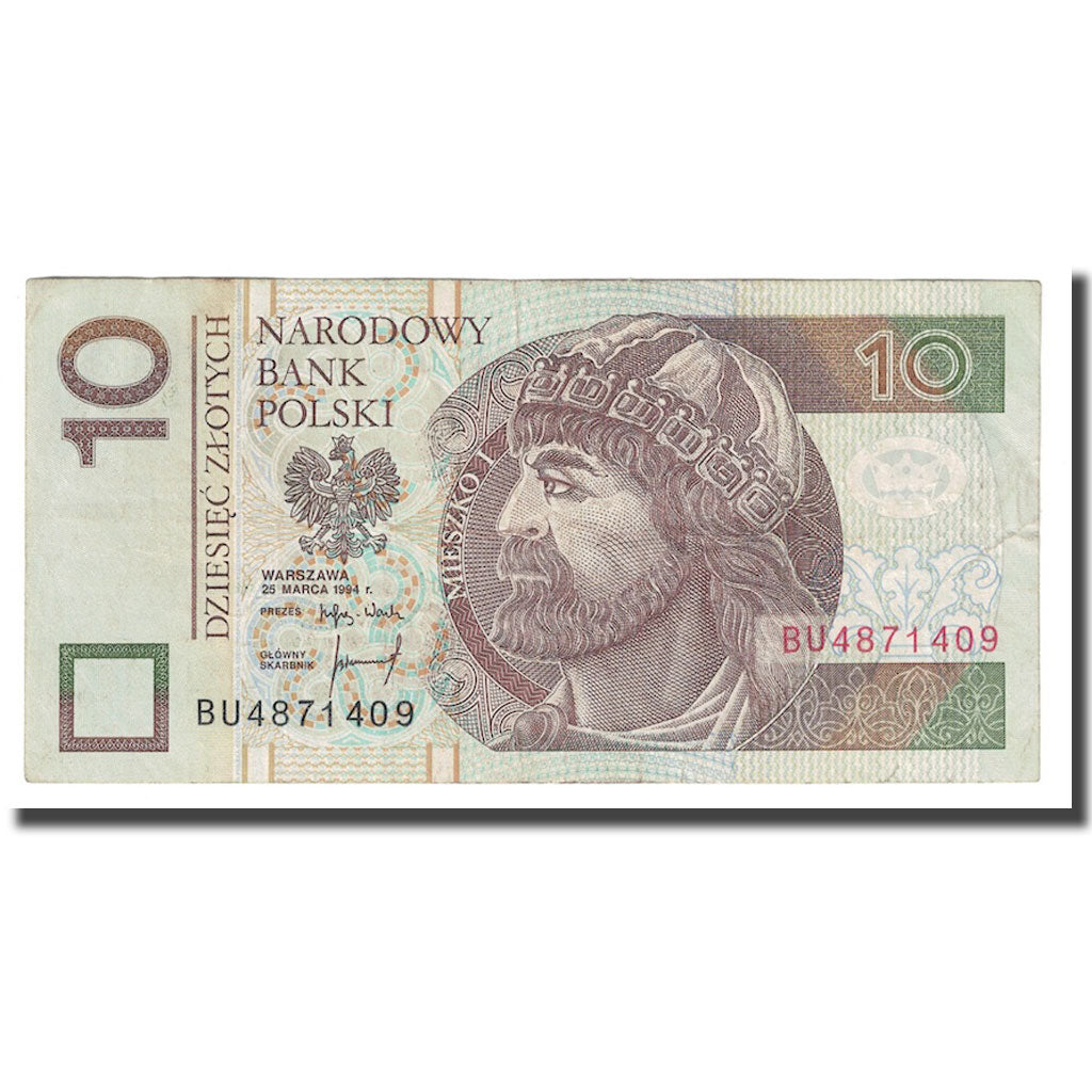 Geldschein, Polen, 10 Zlotych, 1995, KM:173a, S+