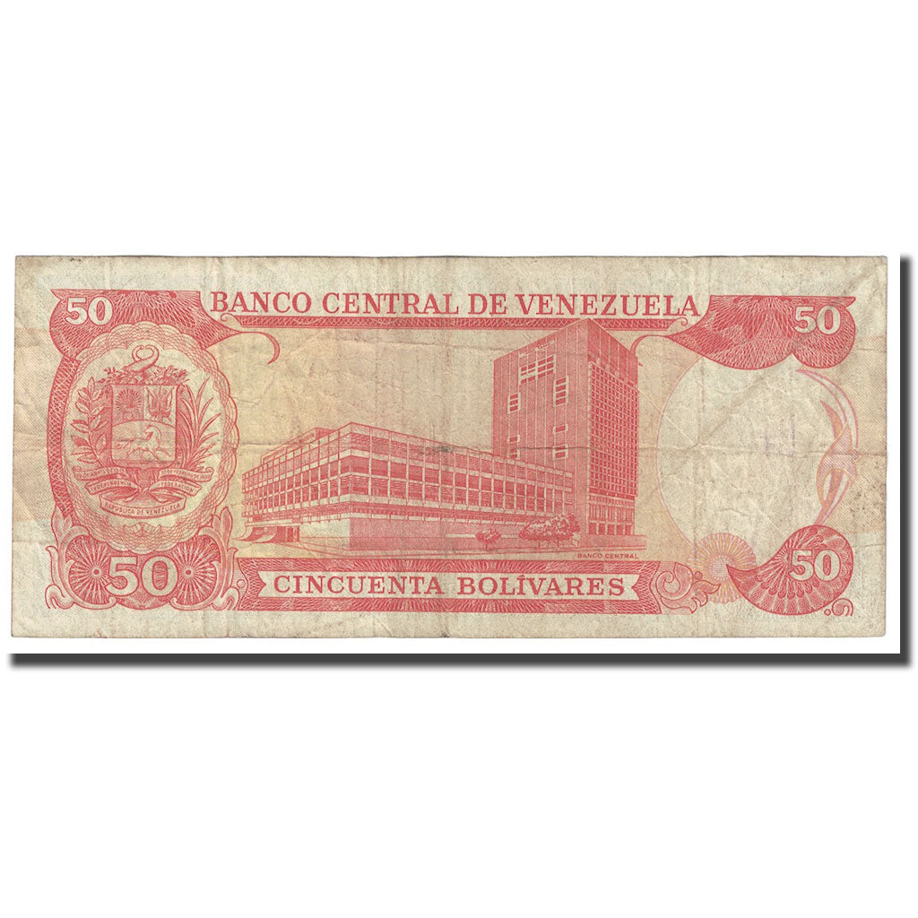 Banknot, Venezuela, 50 Bolivares, 1992, 1992-12-08, KM:S302a, VG(8-10)