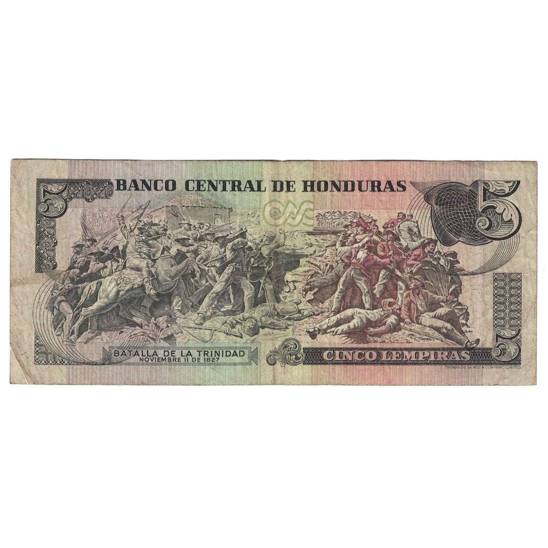 Banknote, Honduras, 5 Lempiras, 1978, 1978-10-04, KM:63a, F(12-15)