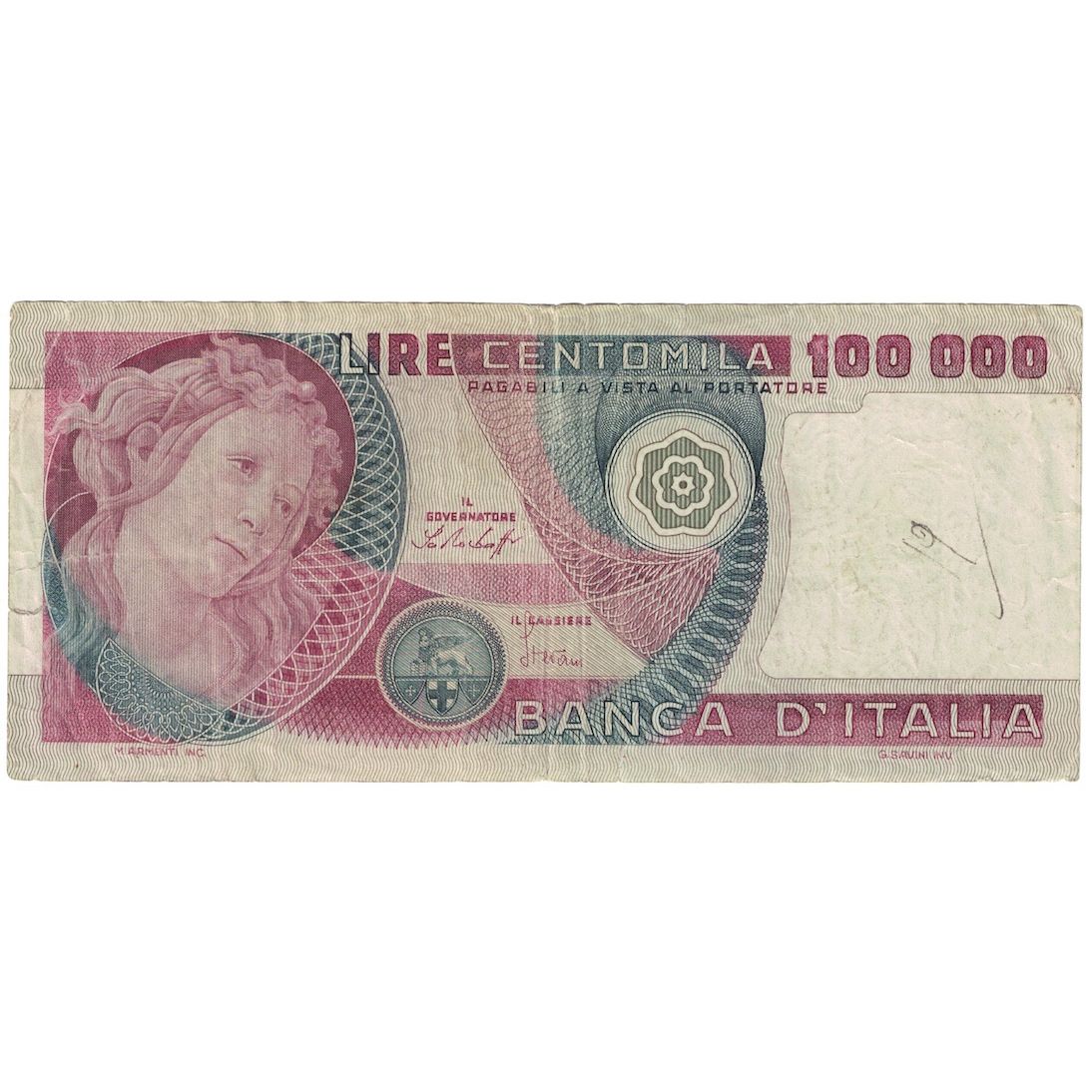 Banknote, Italy, 100,000 Lire, 1978, 1978-06-20, KM:108a, VF(20-25)