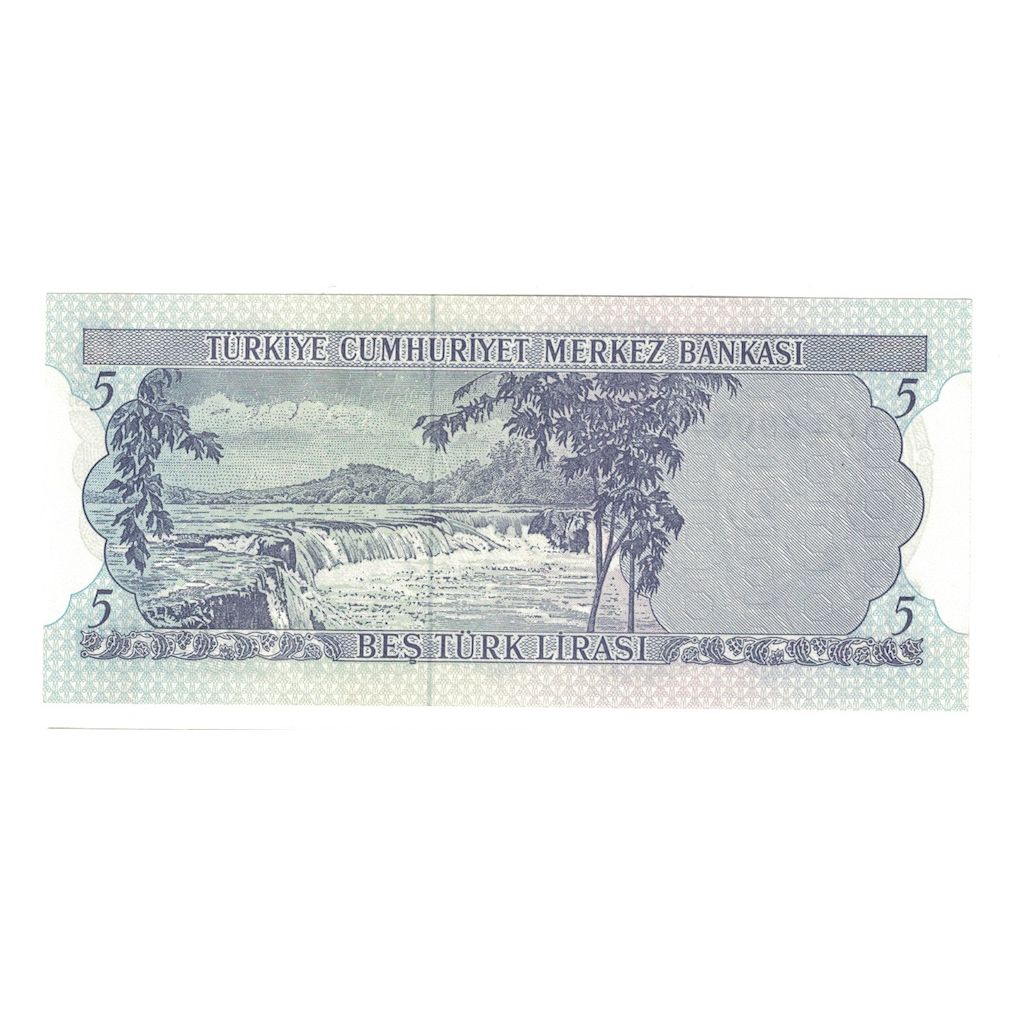 Banknote, Turkey, 5 Lira, 1976, KM:173a, UNC(65-70)
