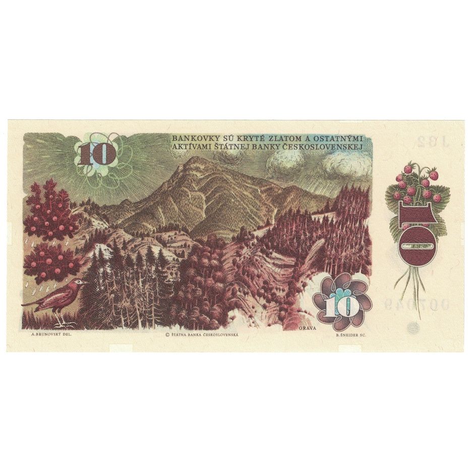 Geldschein, Tschechoslowakei, 10 Korun, 1986, KM:94, UNZ