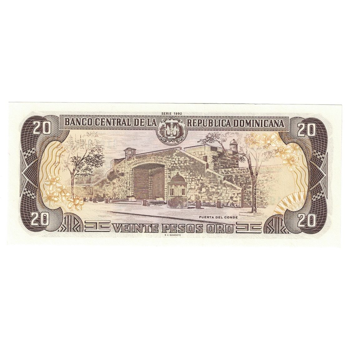 Billet, Dominican Republic, 20 Pesos Oro, 1992, KM:139a, NEUF