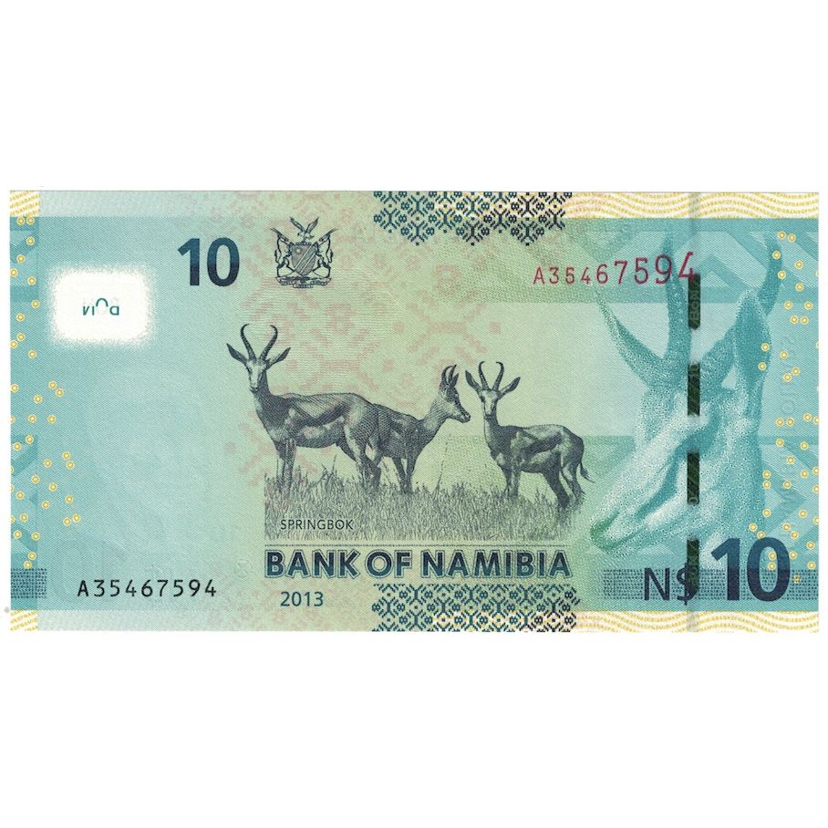 Geldschein, Namibia, 10 Namibia dollars, 2013, KM:11b, UNZ